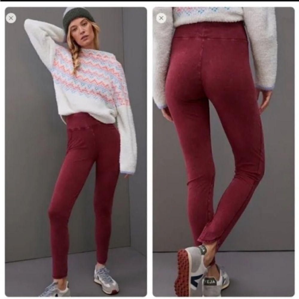 Anthropologie Saturday Sunday NWT High Rise curve hem legging’s XS - Picture 3 of 10